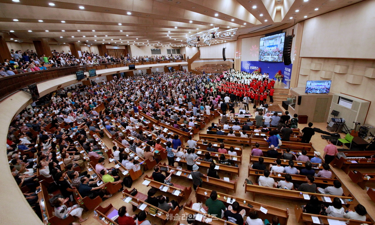 ▲대전 한빛교회 - ‘2023 기도컨퍼런스’ 둘째날 오후, 저녁모습