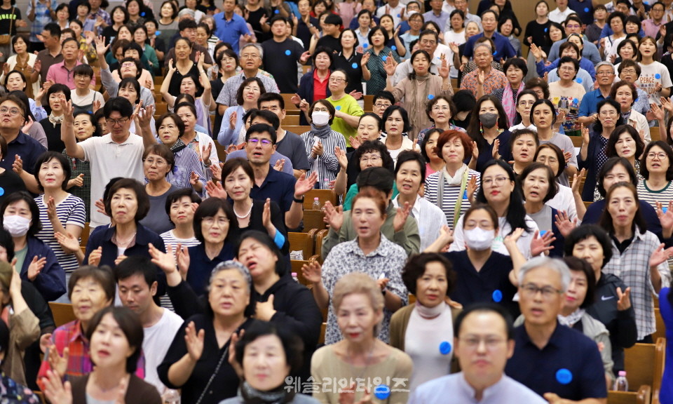 ▲2025 기도컨퍼런스가 열린 대전 한빛교회  첫날 8월 4일(월) 모습