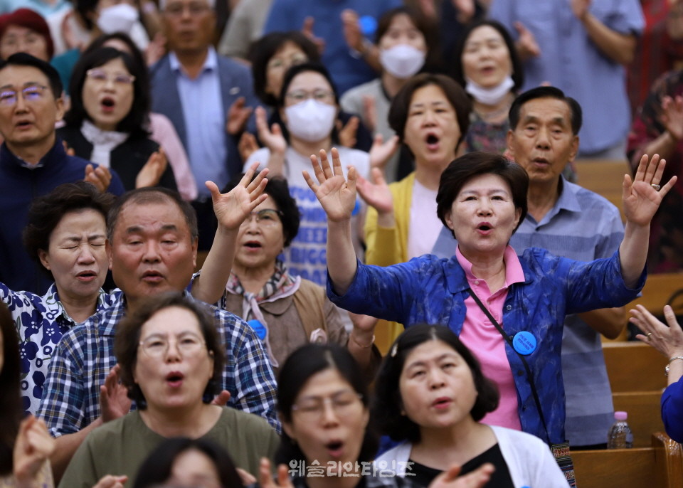 ▲2025 기도컨퍼런스가 열린 대전 한빛교회  첫날 8월 4일(월) 모습