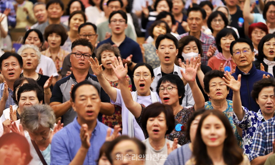 ▲2025 기도컨퍼런스가 열린 대전 한빛교회  첫날 8월 4일(월) 모습