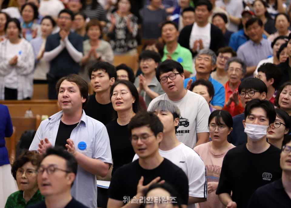 ▲2025 기도컨퍼런스가 열린 대전 한빛교회  첫날 8월 4일(월) 모습