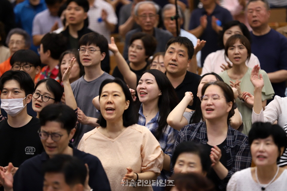 ▲2025 기도컨퍼런스가 열린 대전 한빛교회  첫날 8월 4일(월) 모습