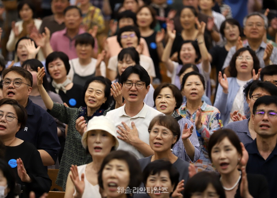 ▲2025 기도컨퍼런스가 열린 대전 한빛교회  첫날 8월 4일(월) 모습