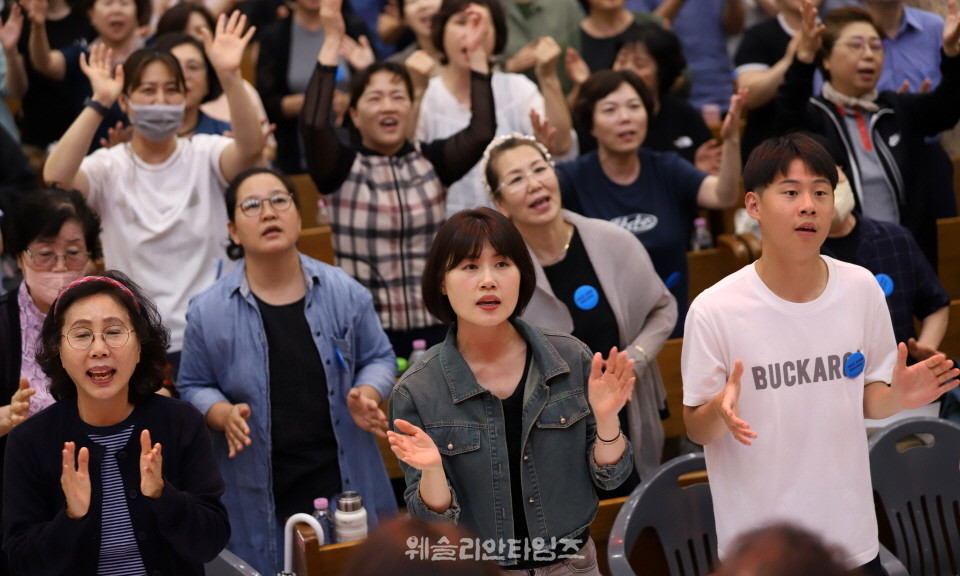 ▲2025 기도컨퍼런스가 열린 대전 한빛교회  첫날 8월 4일(월) 모습