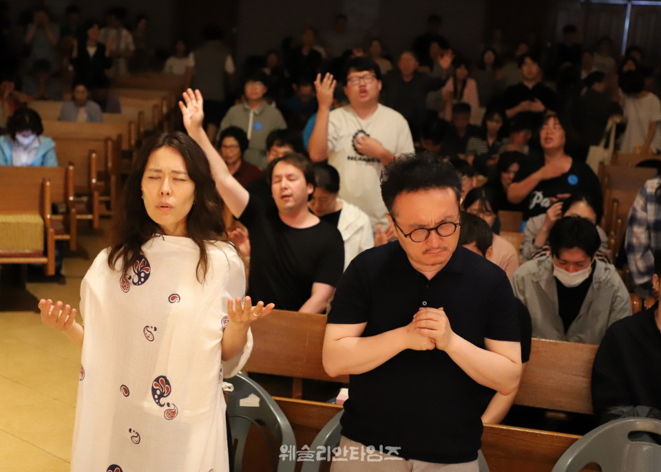 ▲2025 기도컨퍼런스가 열린 대전 한빛교회  첫날 8월 4일(월) 모습