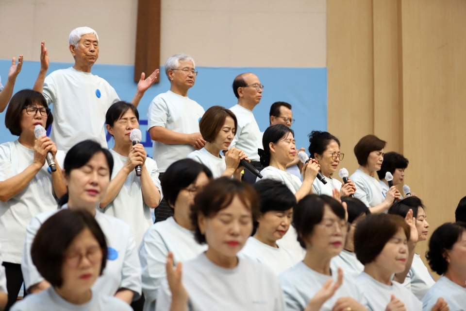 ▲2025 기도컨퍼런스가 열린 대전 한빛교회  둘째날 8월 5일(화) 모습