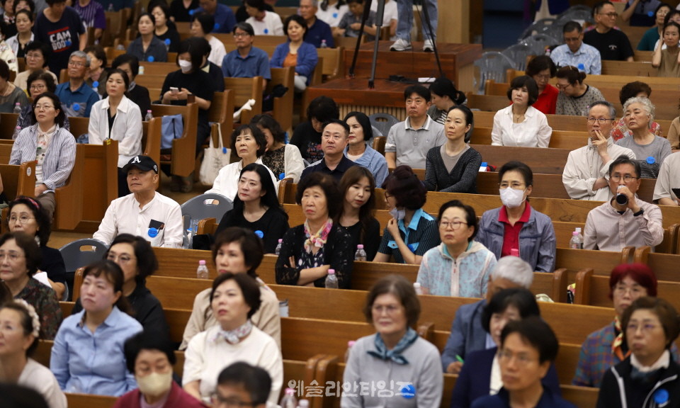 ▲2025 기도컨퍼런스가 열린 대전 한빛교회  둘째날 8월 5일(화) 모습