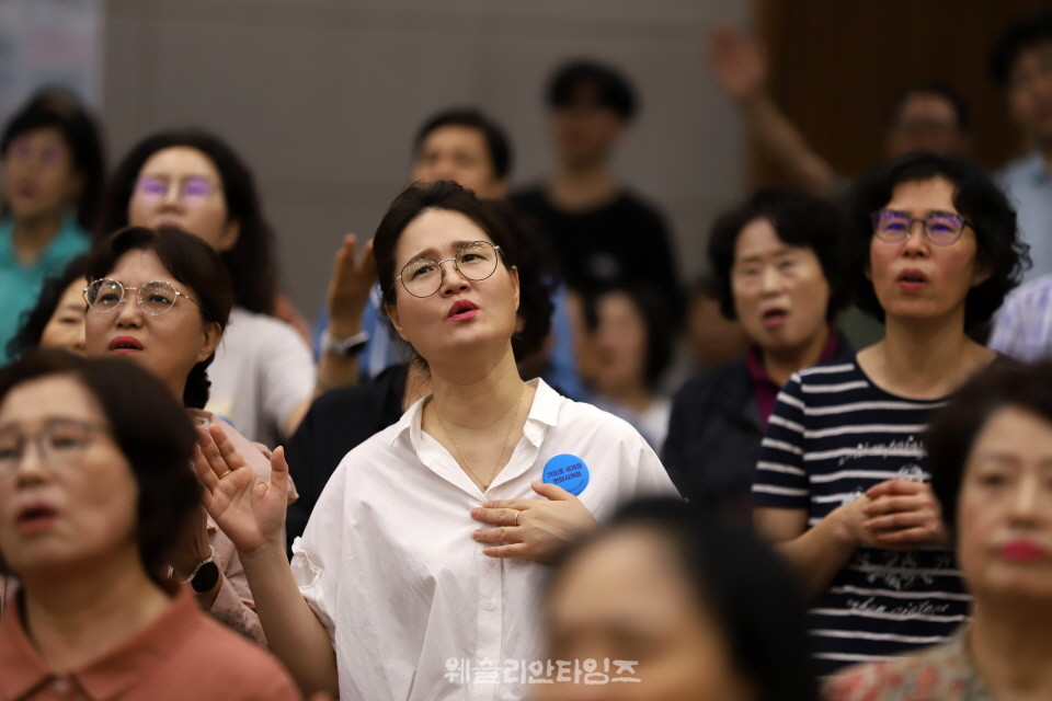 ▲2025 기도컨퍼런스가 열린 대전 한빛교회  둘째날 8월 5일(화) 모습