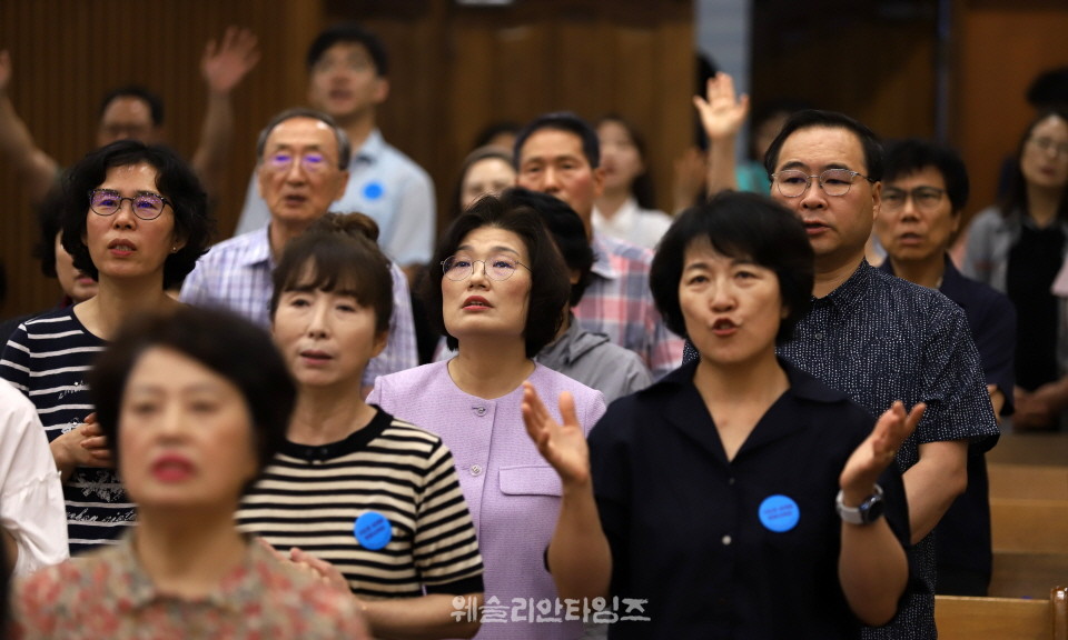 ▲2025 기도컨퍼런스가 열린 대전 한빛교회  둘째날 8월 5일(화) 모습