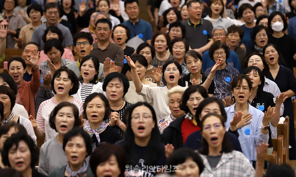 ▲2025 기도컨퍼런스가 열린 대전 한빛교회  둘째날 8월 5일(화) 모습