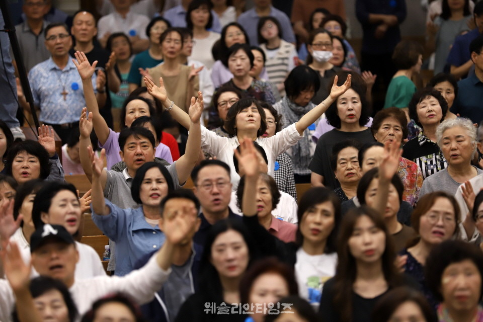 ▲2025 기도컨퍼런스가 열린 대전 한빛교회  둘째날 8월 5일(화) 모습