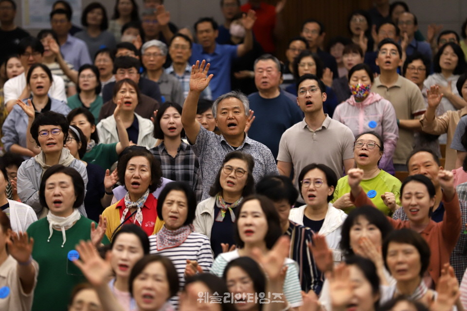 ▲2025 기도컨퍼런스가 열린 대전 한빛교회  둘째날 8월 5일(화) 모습