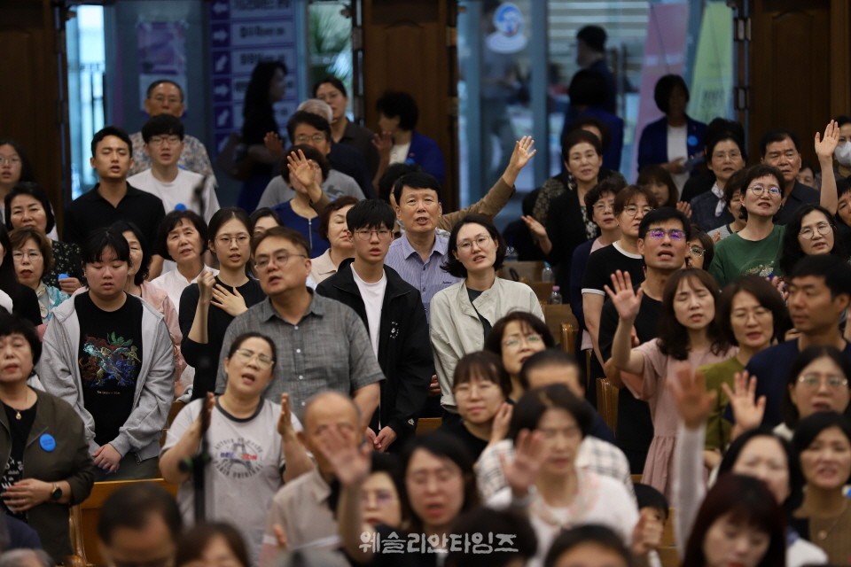 ▲2025 기도컨퍼런스가 열린 대전 한빛교회  둘째날 8월 5일(화) 모습