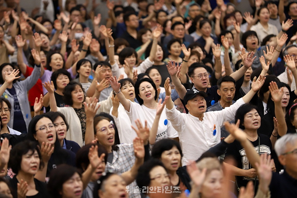 ▲2025 기도컨퍼런스가 열린 대전 한빛교회  둘째날 8월 5일(화) 모습