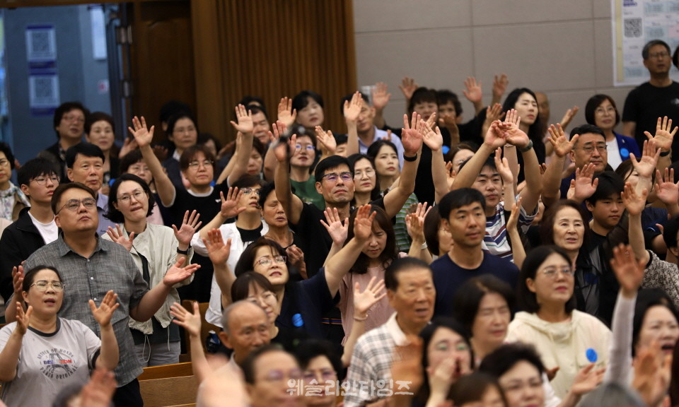 ▲2025 기도컨퍼런스가 열린 대전 한빛교회  둘째날 8월 5일(화) 모습