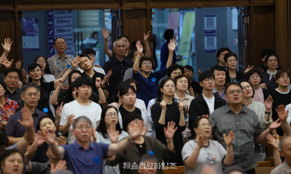 ▲2025 기도컨퍼런스가 열린 대전 한빛교회  둘째날 8월 5일(화) 모습
