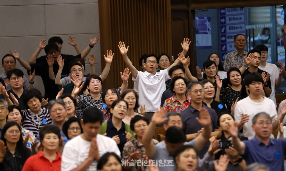 ▲2025 기도컨퍼런스가 열린 대전 한빛교회  둘째날 8월 5일(화) 모습