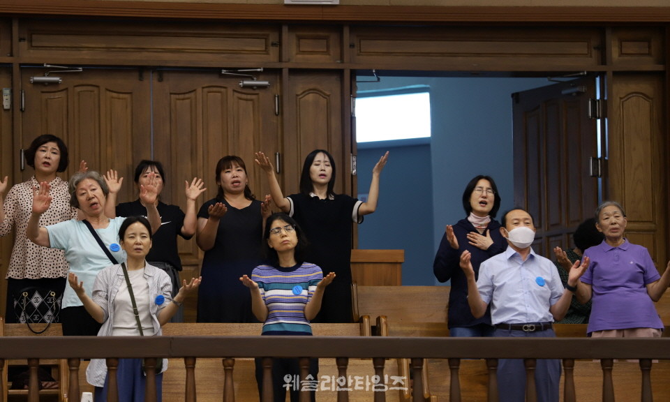 ▲2025 기도컨퍼런스가 열린 대전 한빛교회  둘째날 8월 5일(화) 모습