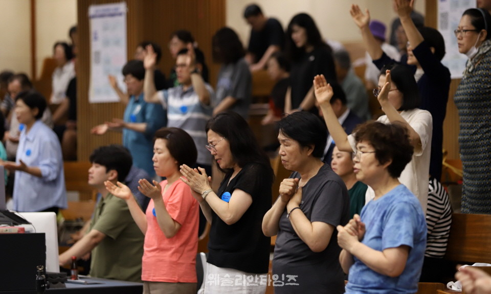 ▲2025 기도컨퍼런스가 열린 대전 한빛교회  둘째날 8월 5일(화) 모습