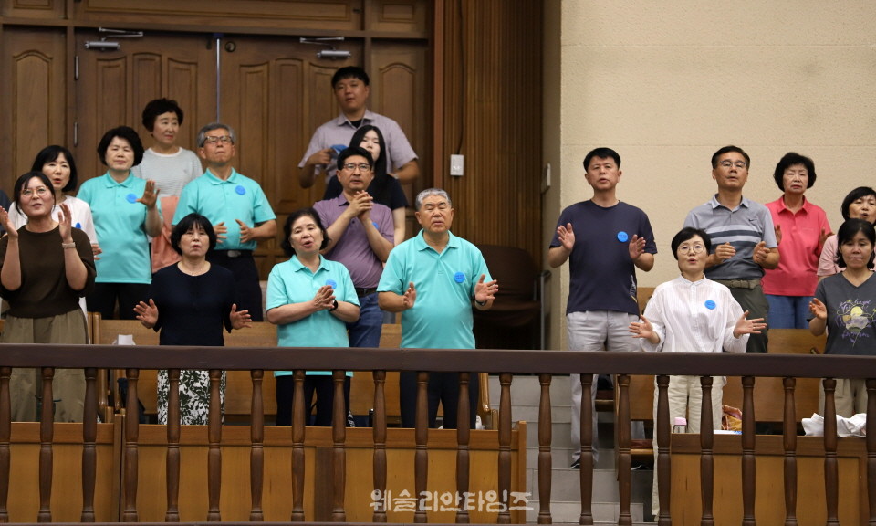 ▲2025 기도컨퍼런스가 열린 대전 한빛교회  둘째날 8월 5일(화) 모습