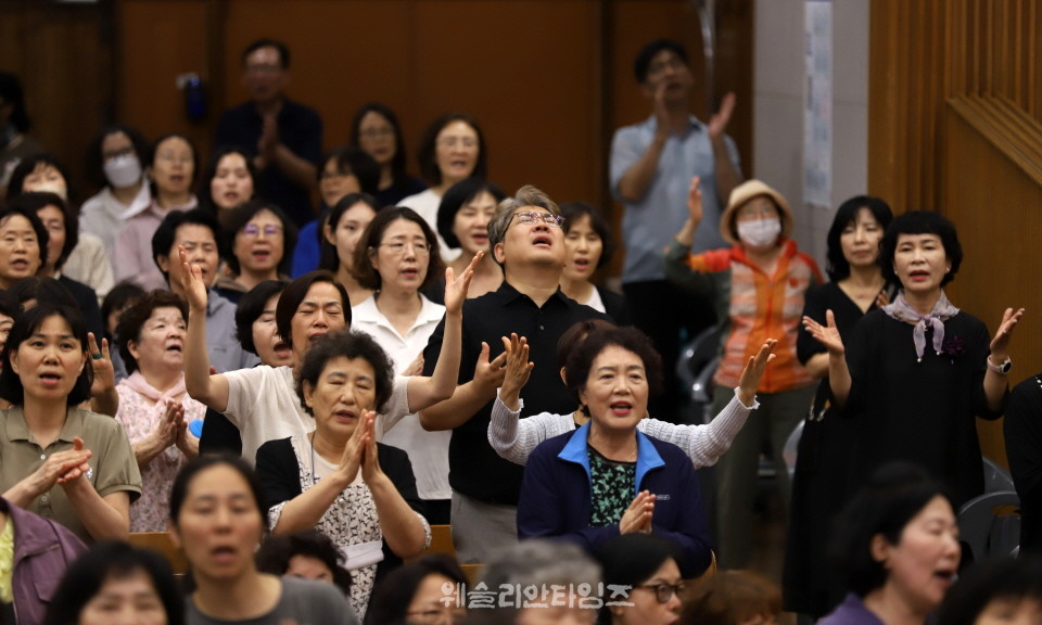 ▲2025 기도컨퍼런스가 열린 대전 한빛교회  둘째날 8월 5일(화) 모습