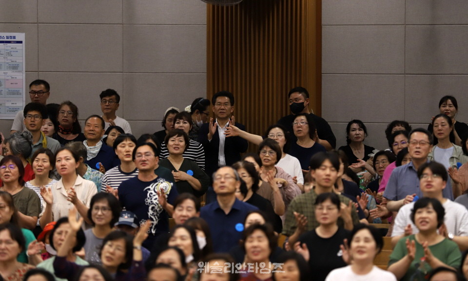 ▲2025 기도컨퍼런스가 열린 대전 한빛교회  둘째날 8월 5일(화) 모습