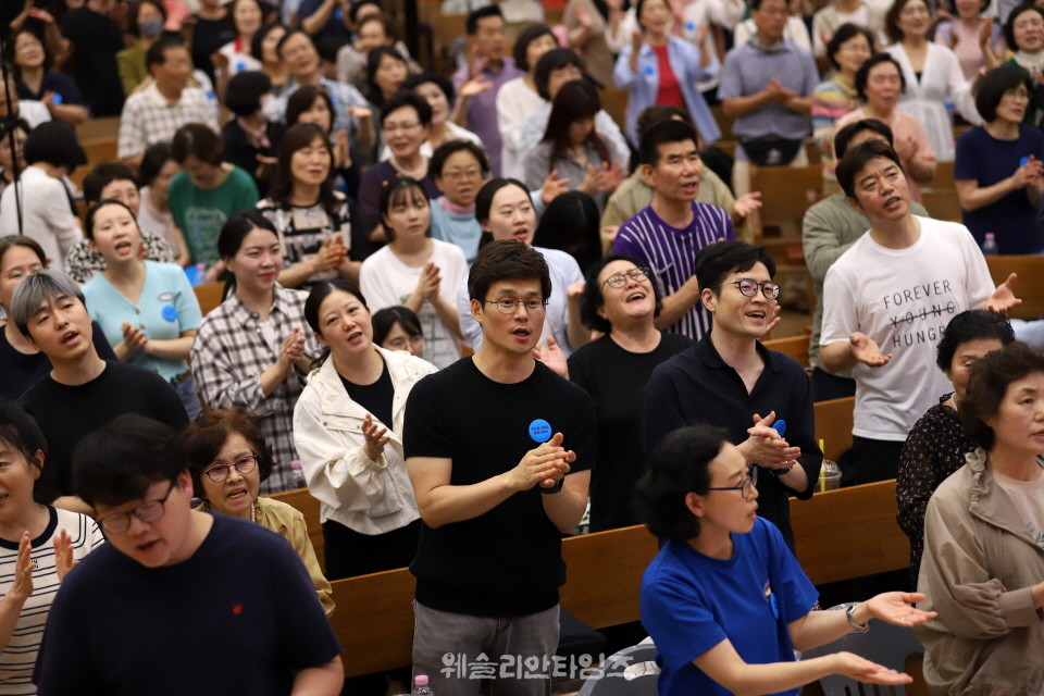 ▲2025 기도컨퍼런스가 열린 대전 한빛교회  둘째날 8월 5일(화) 모습