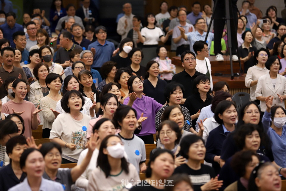 ▲2025 기도컨퍼런스가 열린 대전 한빛교회  둘째날 8월 5일(화) 모습