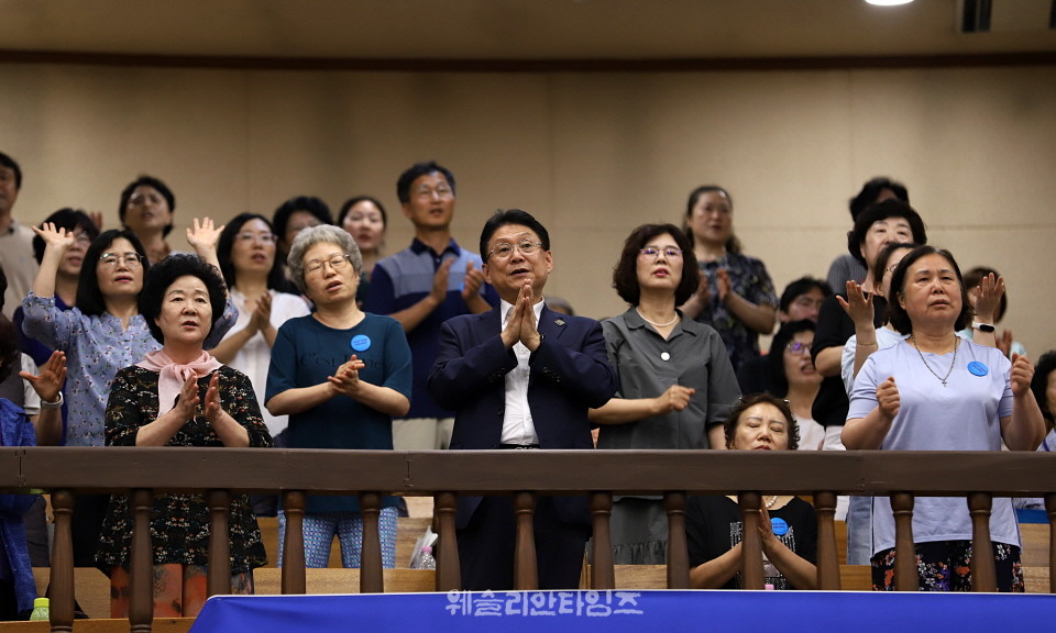 ▲2025 기도컨퍼런스가 열린 대전 한빛교회  둘째날 8월 5일(화) 모습