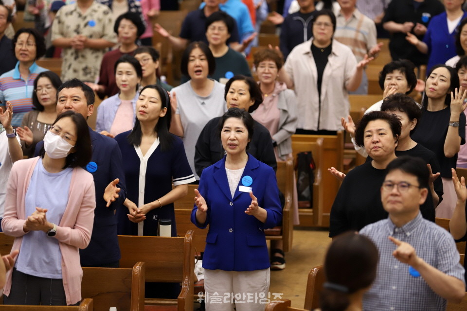 ▲2025 기도컨퍼런스가 열린 대전 한빛교회  세째날 8월 6일(수) 모습