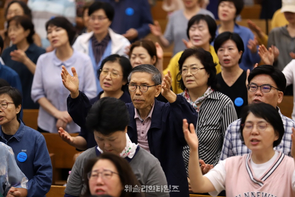 ▲2025 기도컨퍼런스가 열린 대전 한빛교회  세째날 8월 6일(수) 모습