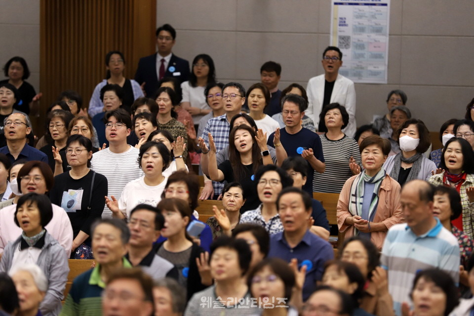 ▲2025 기도컨퍼런스가 열린 대전 한빛교회  세째날 8월 6일(수) 모습