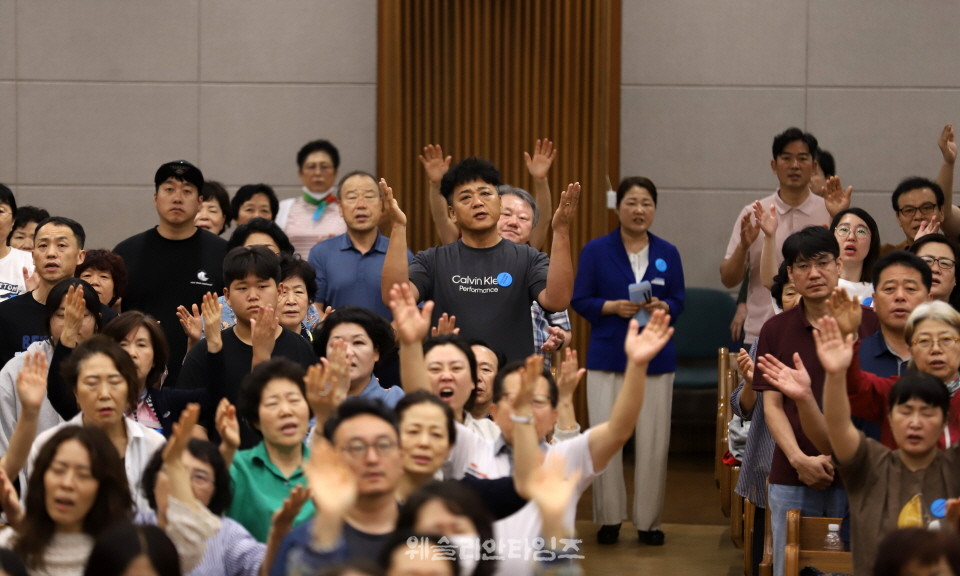 ▲2025 기도컨퍼런스가 열린 대전 한빛교회  세째날 8월 6일(수) 모습
