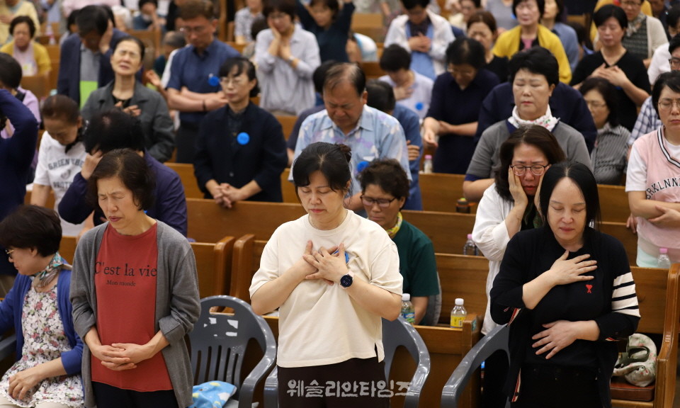 ▲2025 기도컨퍼런스가 열린 대전 한빛교회  세째날 8월 6일(수) 모습