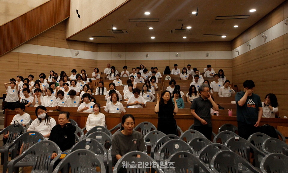 ▲2025 기도컨퍼런스가 열린 대전 한빛교회  세째날 8월 6일(수) 모습