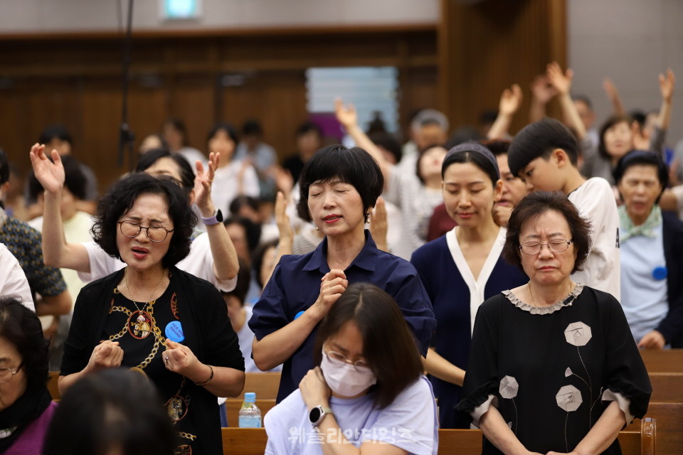 ▲2025 기도컨퍼런스가 열린 대전 한빛교회  세째날 8월 6일(수) 모습