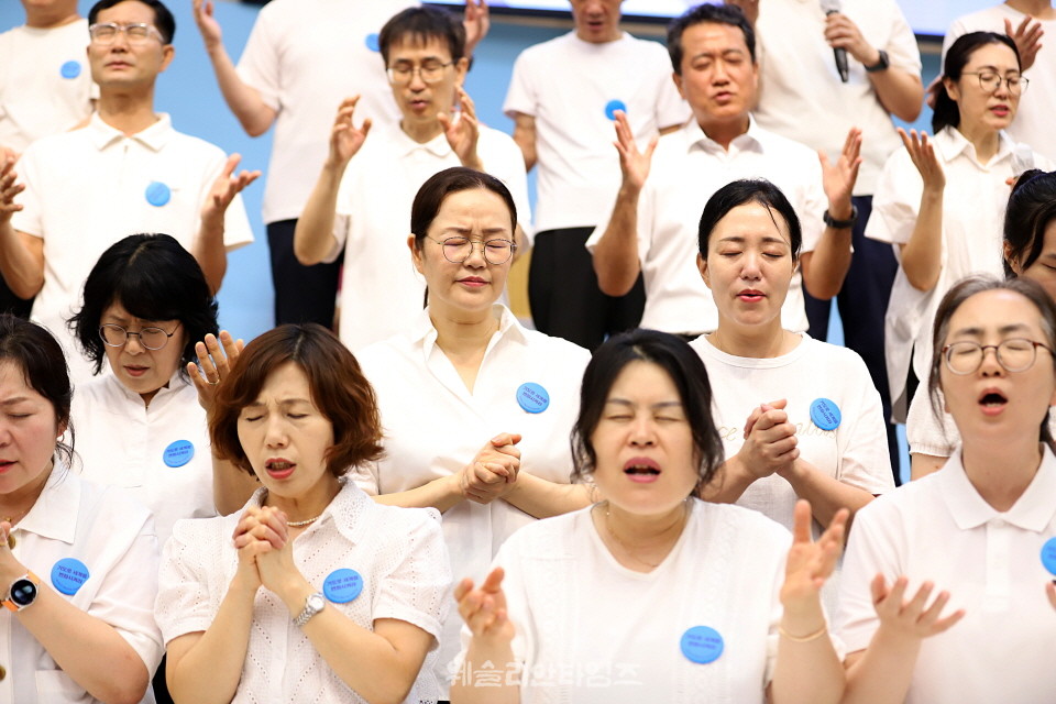 ▲2025 기도컨퍼런스가 열린 대전 한빛교회  세째날 8월 6일(수) 모습
