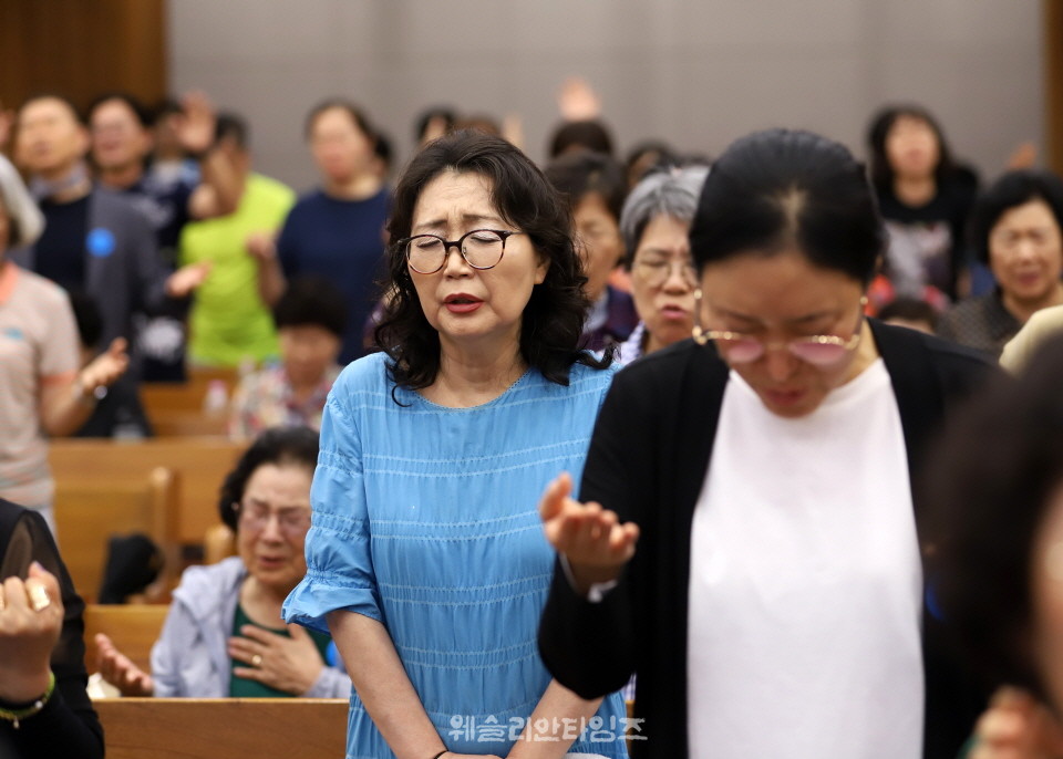 ▲2025 기도컨퍼런스가 열린 대전 한빛교회  세째날 8월 6일(수) 모습