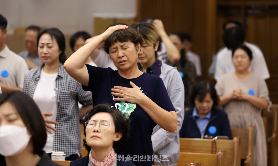 ▲2025 기도컨퍼런스가 열린 대전 한빛교회  세째날 8월 6일(수) 모습
