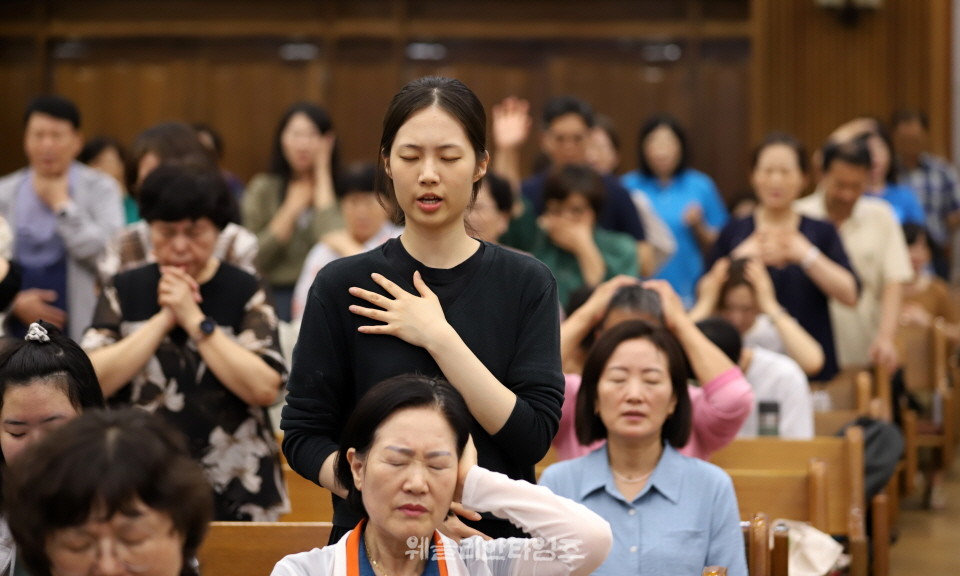▲2025 기도컨퍼런스가 열린 대전 한빛교회  세째날 8월 6일(수) 모습
