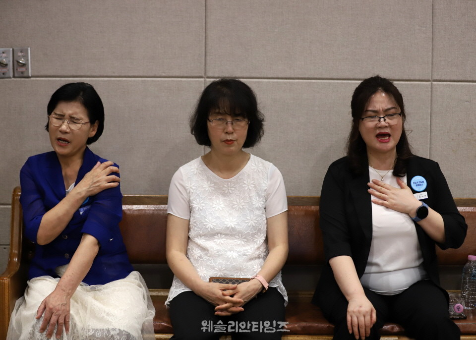 ▲2025 기도컨퍼런스가 열린 대전 한빛교회  세째날 8월 6일(수) 모습