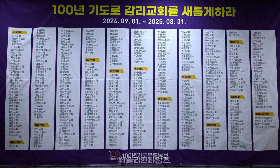 ▲2025 기도컨퍼런스 , 100년 기도 운동본부 동행교회